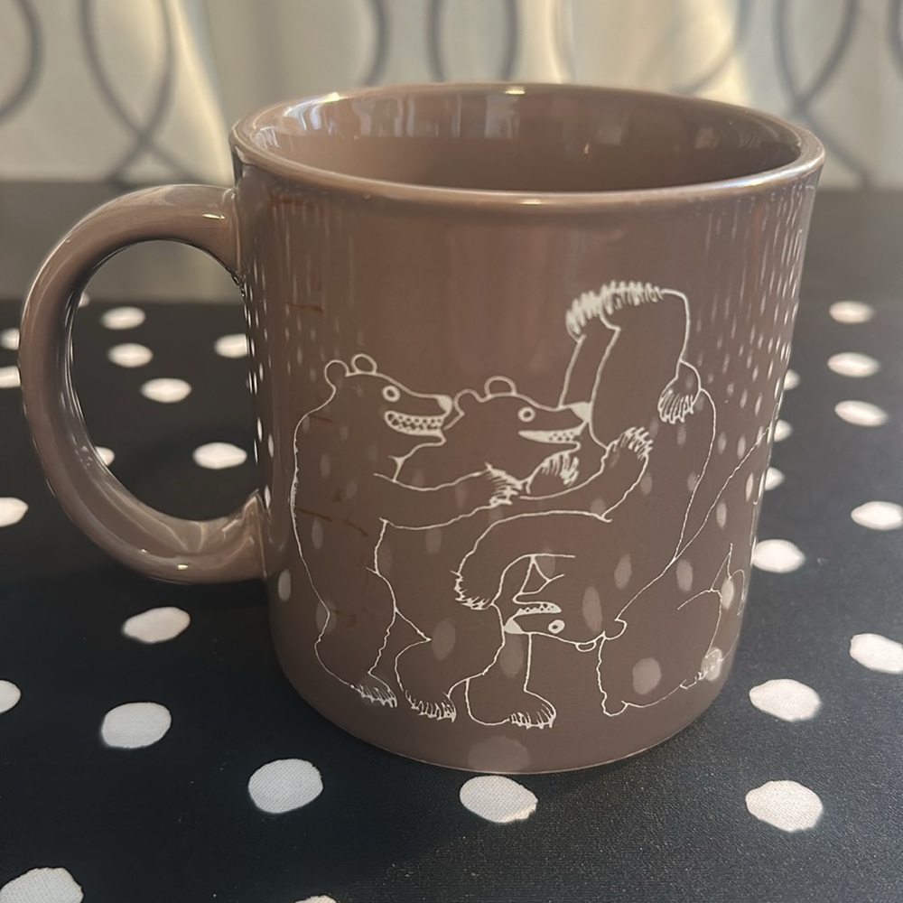 Vintage Taylor & Ng 1979 Naughty Orgy Frolicking Bears Mug Coffee Cup Brown